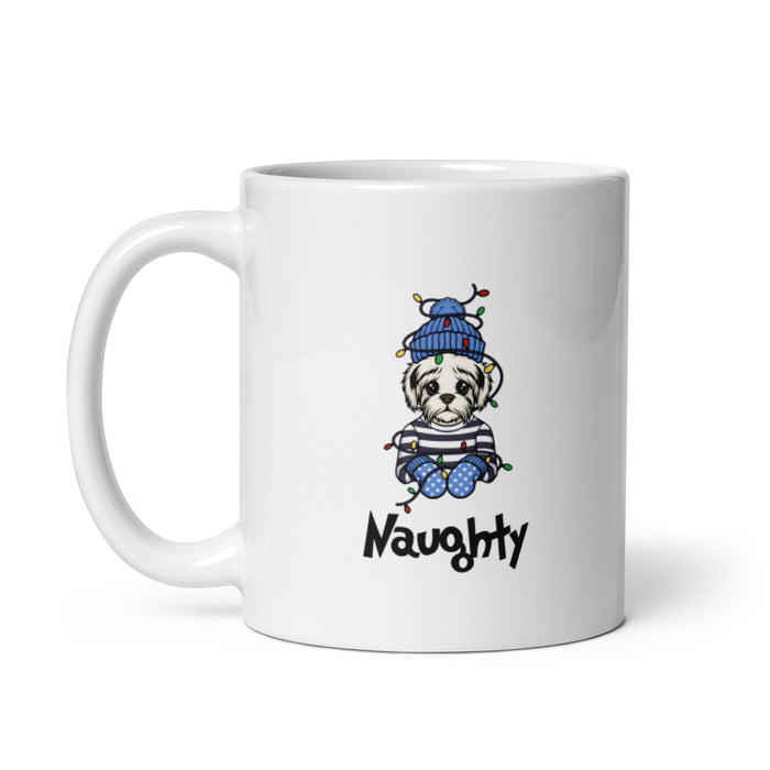 "Naughty Maltese" Holiday Mug